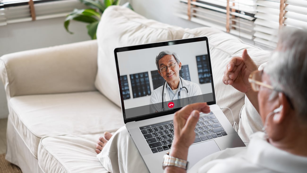 Téléconsultation avec un médecin.