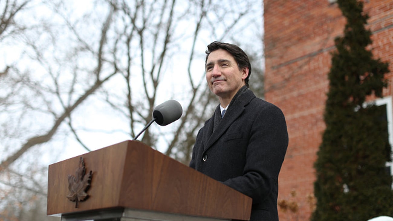 Le premier ministre Justin Trudeau lors de l'annonce de sa démission et de la prorogation du Parlement le 6 janvier 2025