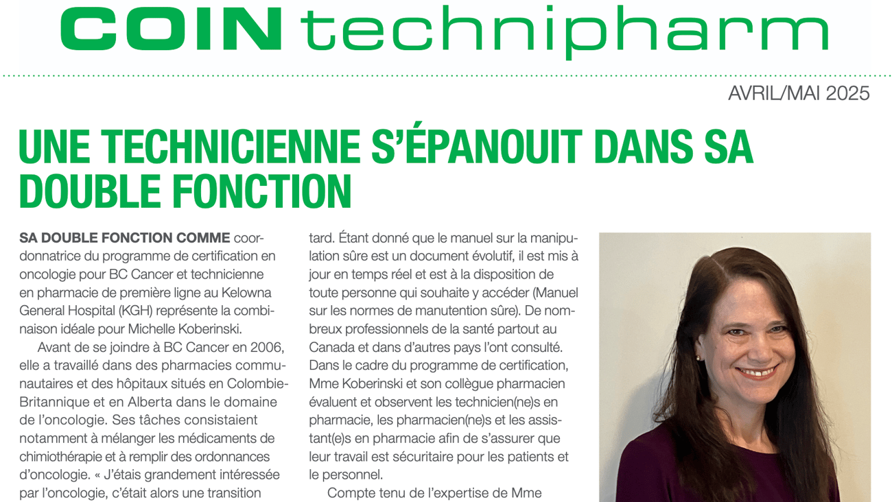 Coin TechniPharm, avril-mai 2025.