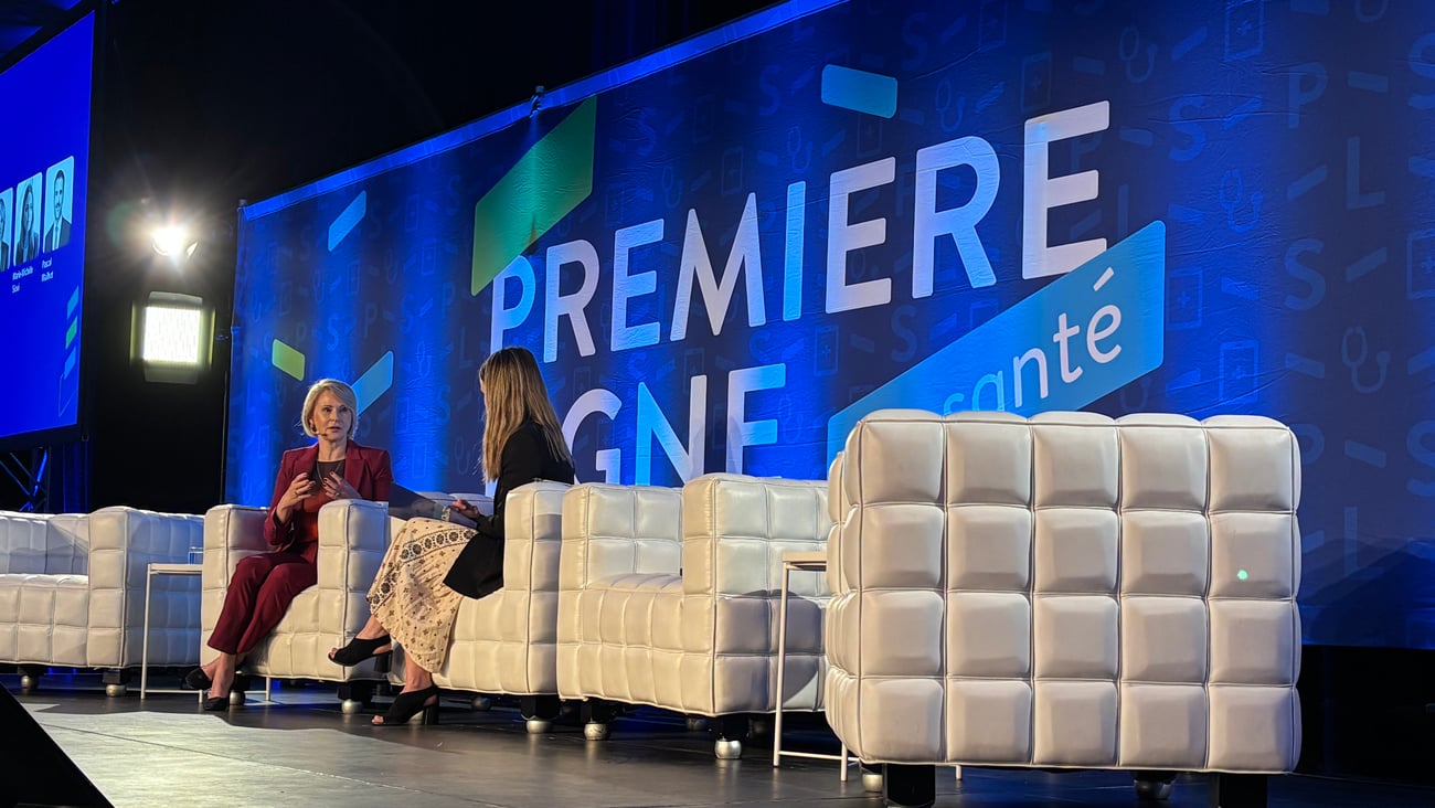 Geneviève Biron et Marie-Michèle Sioui à Première ligne en santé, le 5 juin 2025. Crédit: Aude Boivin Filion
