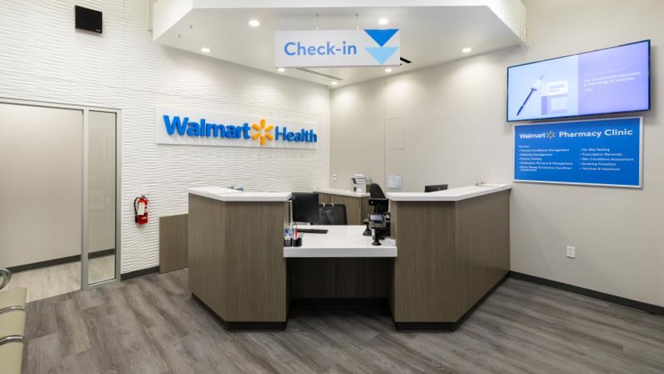 La salle d'attente à l'intérieur d'une clinique en pharmacie Walmart. (crédit: Walmart Canada)