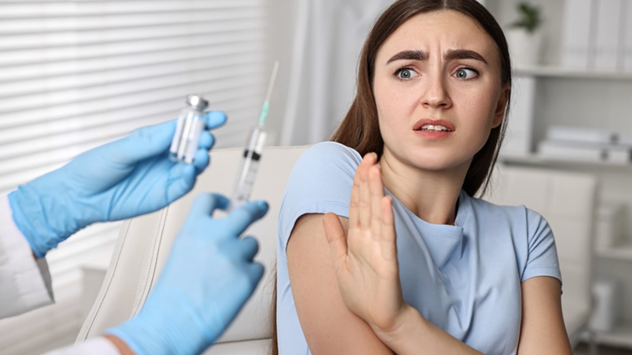 Une patiente refuse de se faire vacciner par peur de l'aiguille