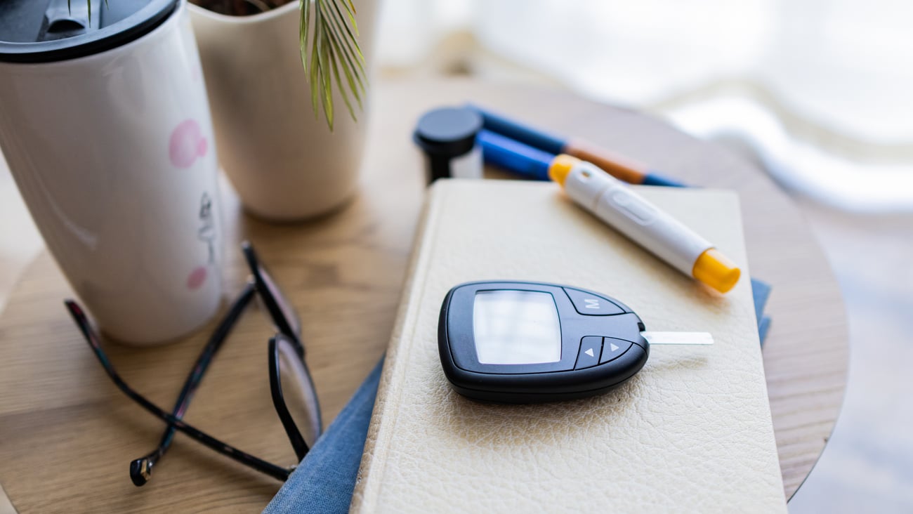 Illustration Diabete type 2 glucometre