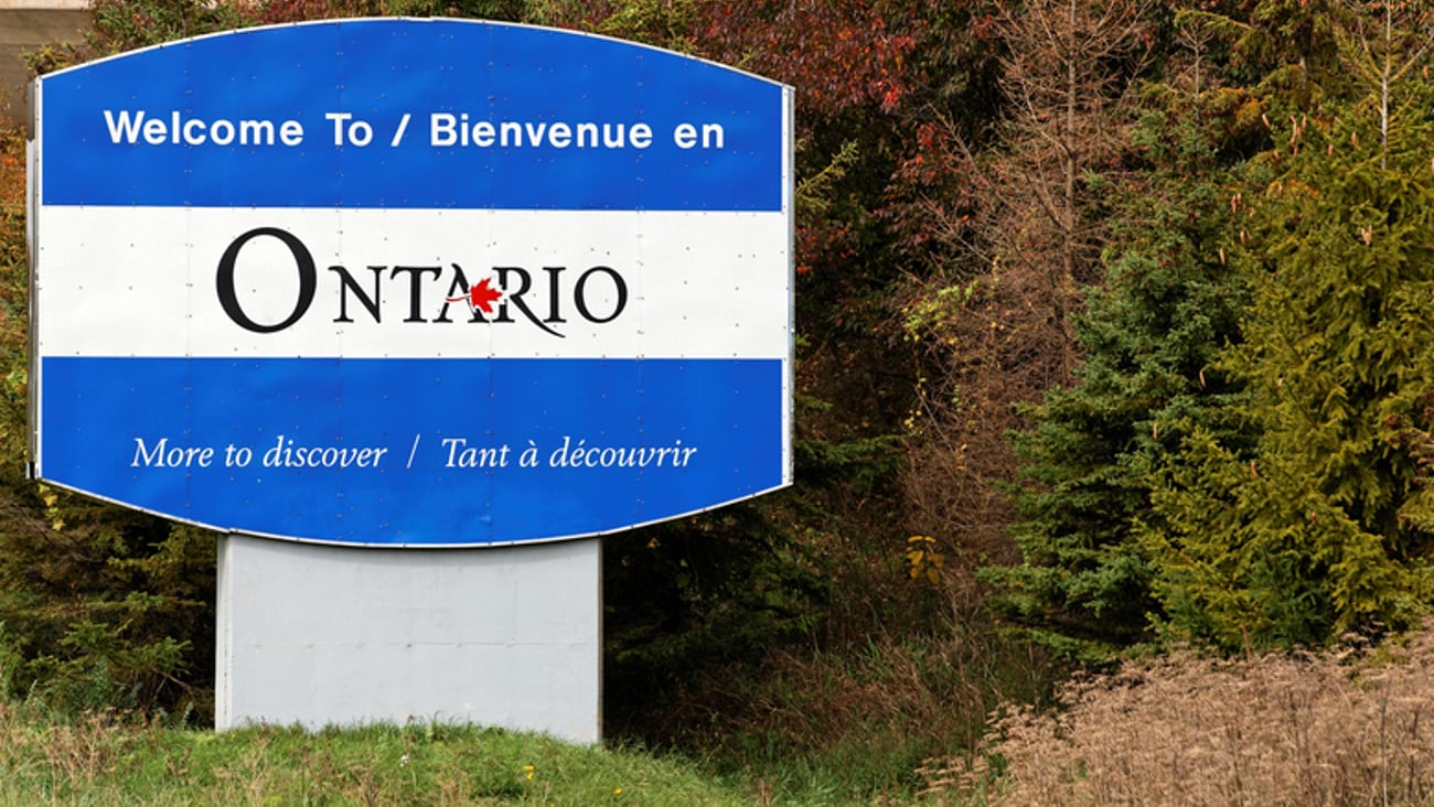 Panneau welcome ontario