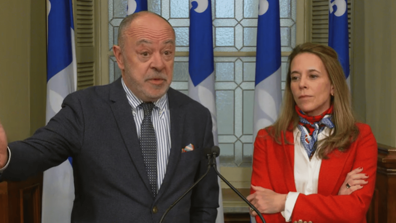 Le ministre de la Santé, Christian Dubé et sa collègue au Trésor, France-Élaine Duranceau. Capture d'écran/Site Web de l'Assemblée nationale du Québec