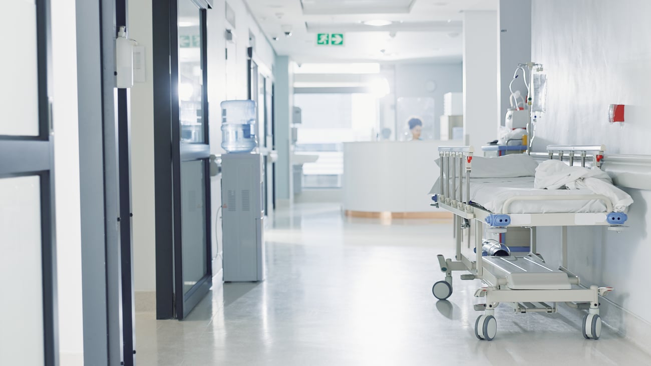 Couloir d'hôpital. Crédit photo: Jacob Wackerhausen/Getty Images 