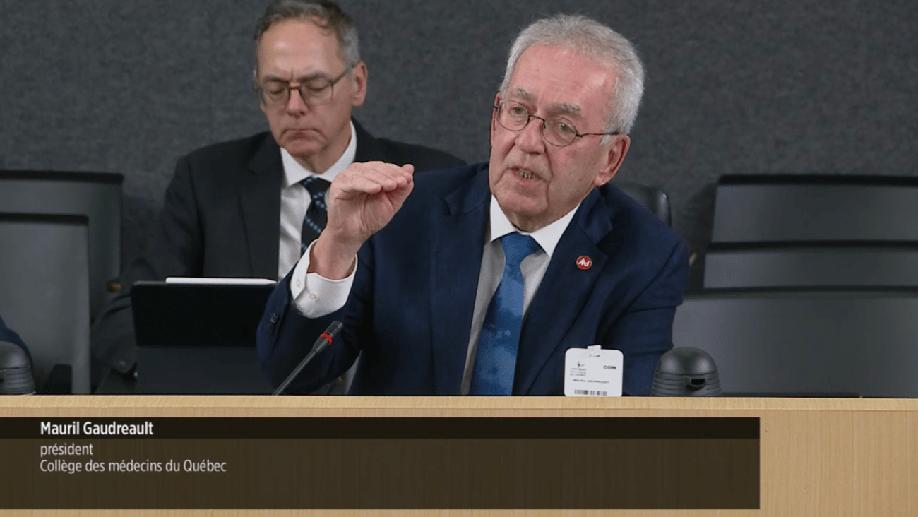 Mauril Gaudreault, président du CMQ (Capture d'écran, février 2026)