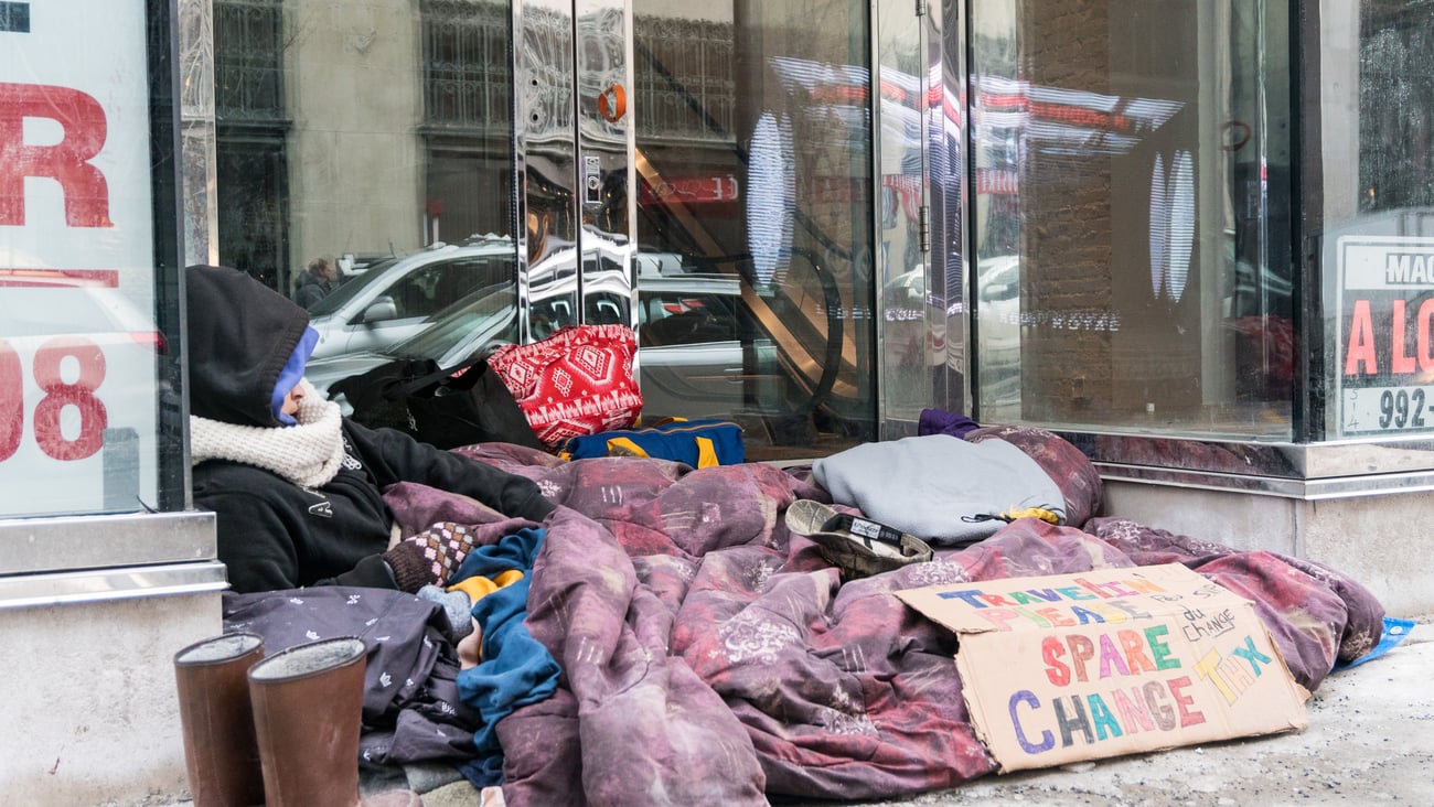 Personne itinérante à Montréal