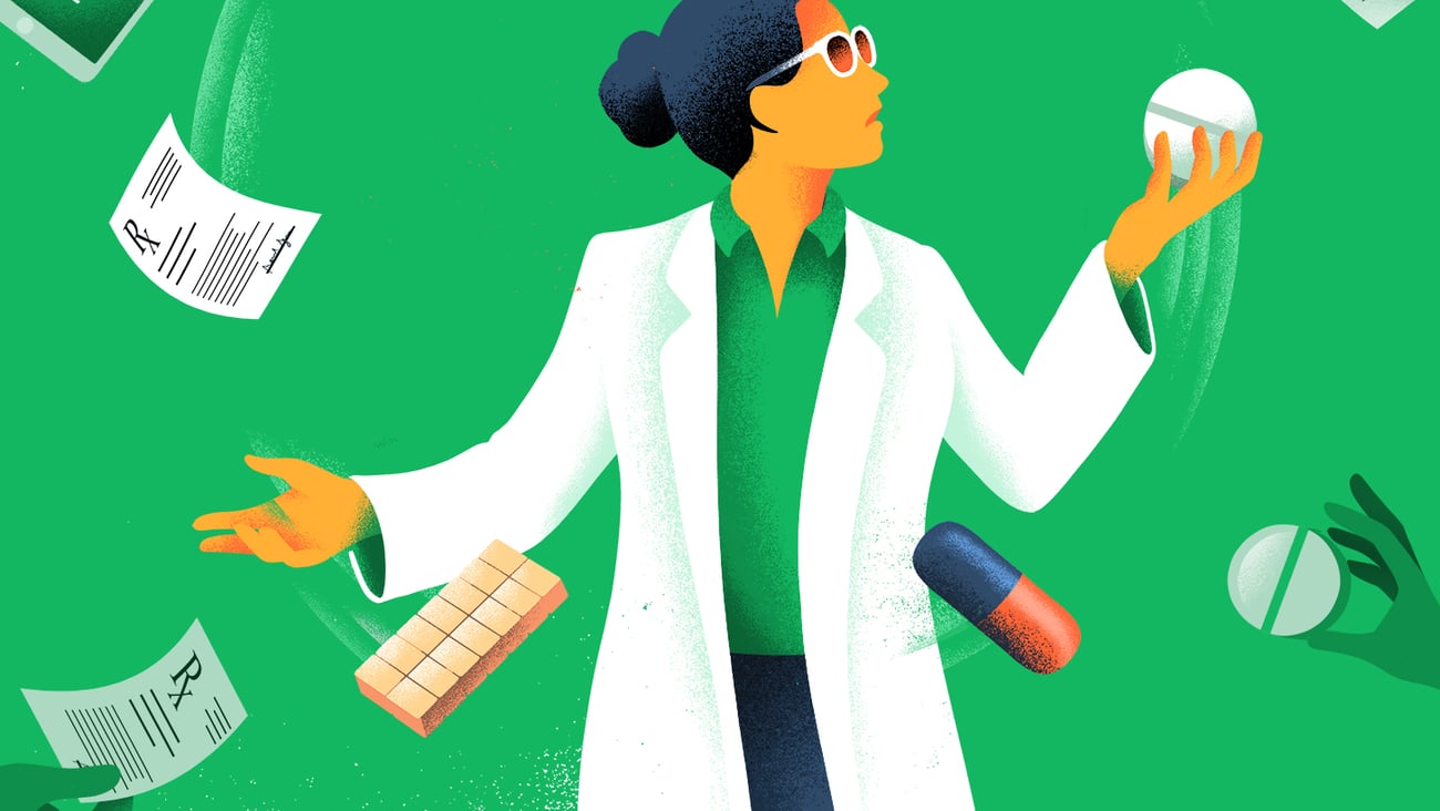 Pharmacienne jonglant avec de nouvelles responsabilités