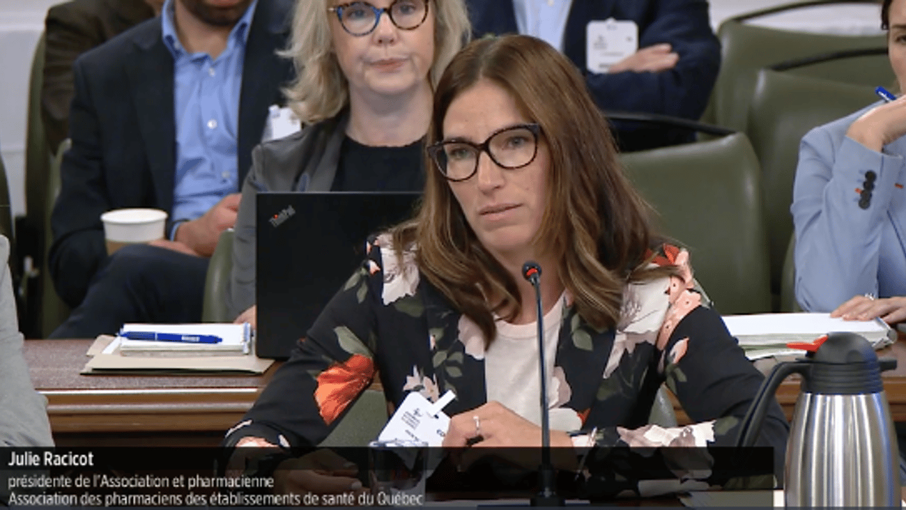 La présidente de l'APES Julie Racicot en audition à l'Assemblée nationale pour le PL67 (septembre 2024)