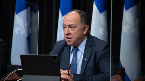 Christian Dubé en conférence de presse (janv-fév 2022) - Gouv Qc