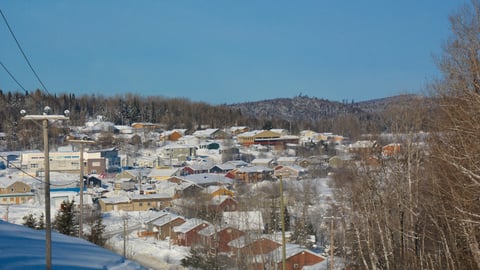 Le village de Manawan, dans la région de Lanaudière.