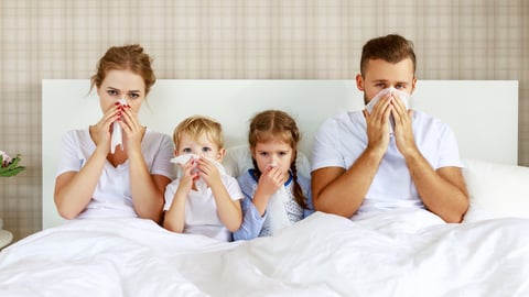 Une famille a la grippe