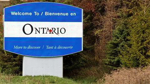 Panneau welcome ontario