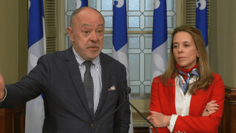 Le ministre de la Santé, Christian Dubé et sa collègue au Trésor, France-Élaine Duranceau. Capture d'écran/Site Web de l'Assemblée nationale du Québec