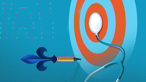 Illustration d'un jeu de darts avec une fléchette ratant clairement sa cible