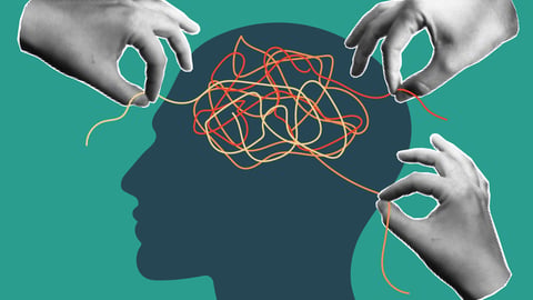 Illustration d'un cerveau et de la santé mentale