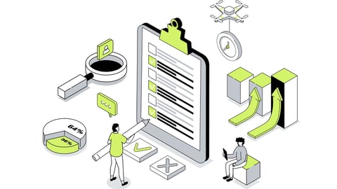 Survey 3d isometric concept in outline isometry design for web. People answering in questionnaire or quiz form, giving client feedback, choosing and marking in test checklist. Vector illustration.; Shutterstock ID 2476881969