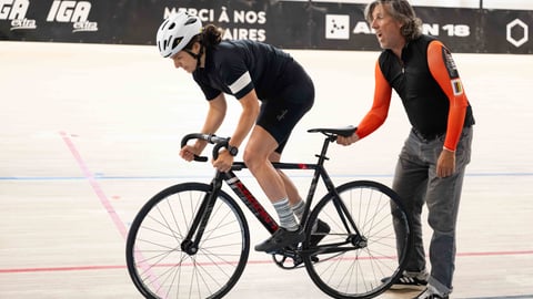 Clara Scattolin au vélodrome