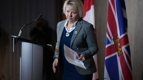 La Dre Bonnie Henry, responsable de la santé publique de la Colombie-Britannique. Crédit: LA PRESSE CANADIENNE/Darryl Dyck