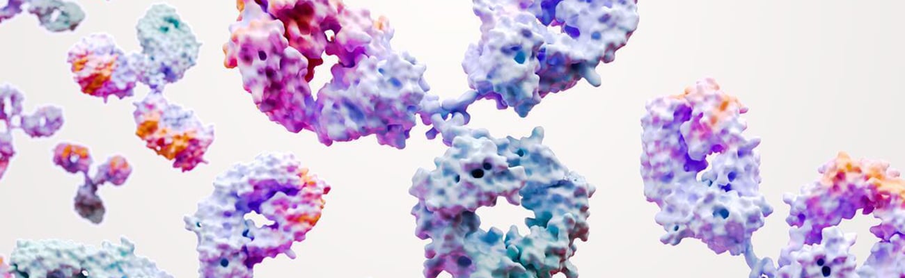 Structures moléculaires 3D colorées sur fond blanc.