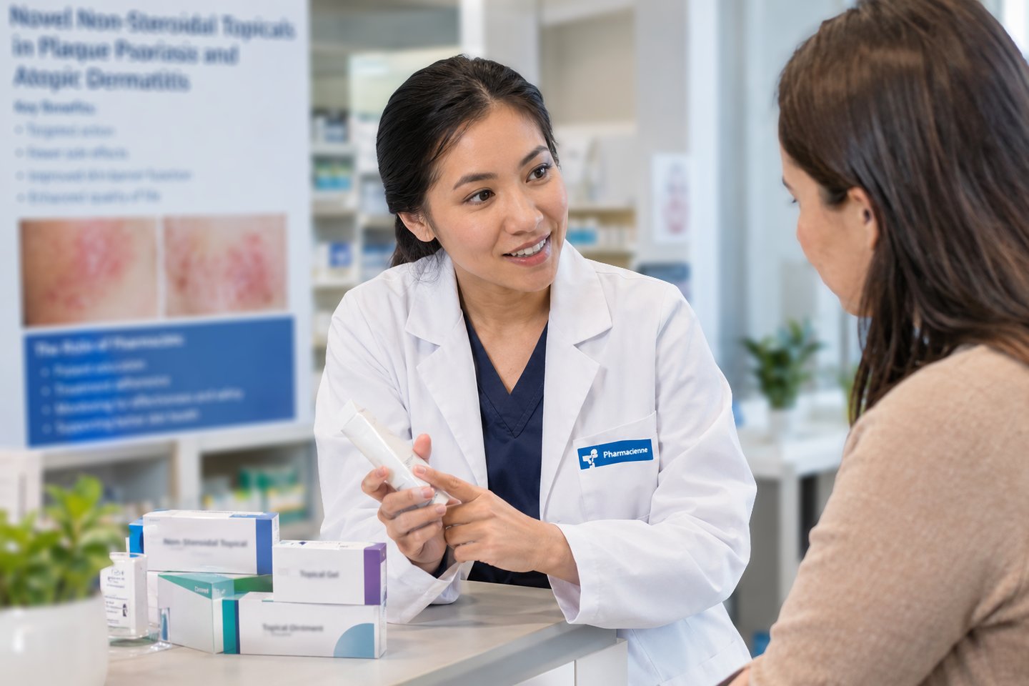 pharmacist giving medication