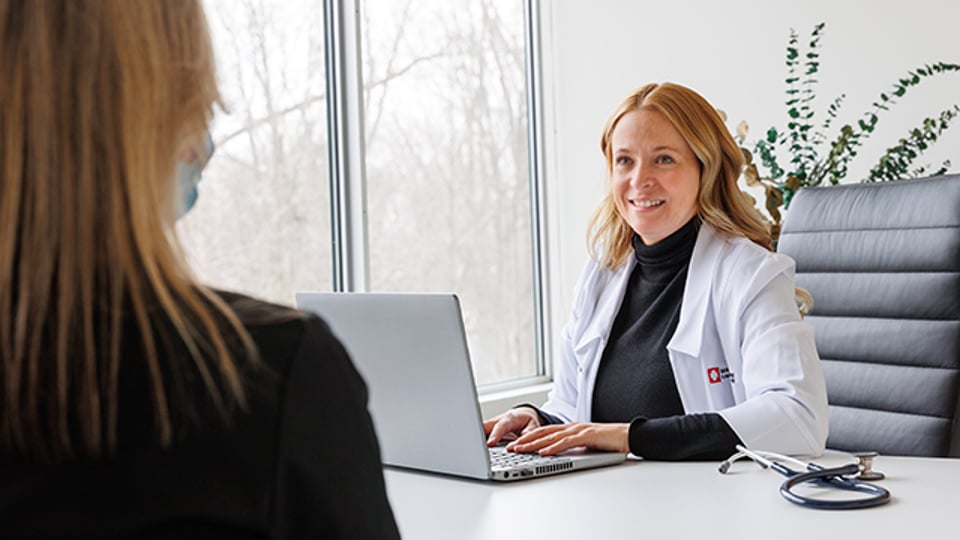 Doctor with patient